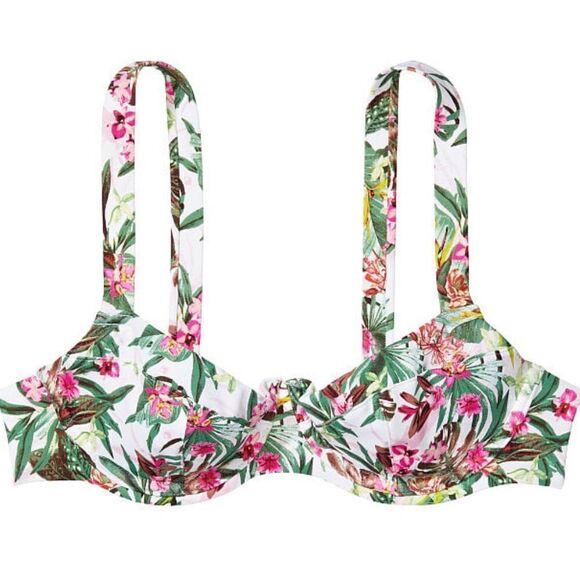 Victorias Secret Swim Essential Wicked Push up without padding Bikini top Palms - Picture 1 of 7